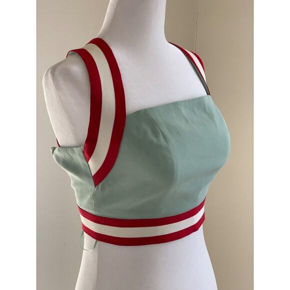 C/MEO Collective Pursue Crop Top Sleeveless XXS 00 Racerback Green Sporty - Picture 4 of 11